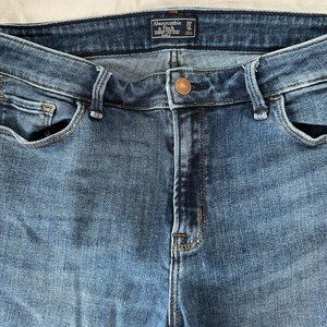 Abercrombie & Fitch Harper Low Rise Ankle Denim Medium Wash Skinny Jean